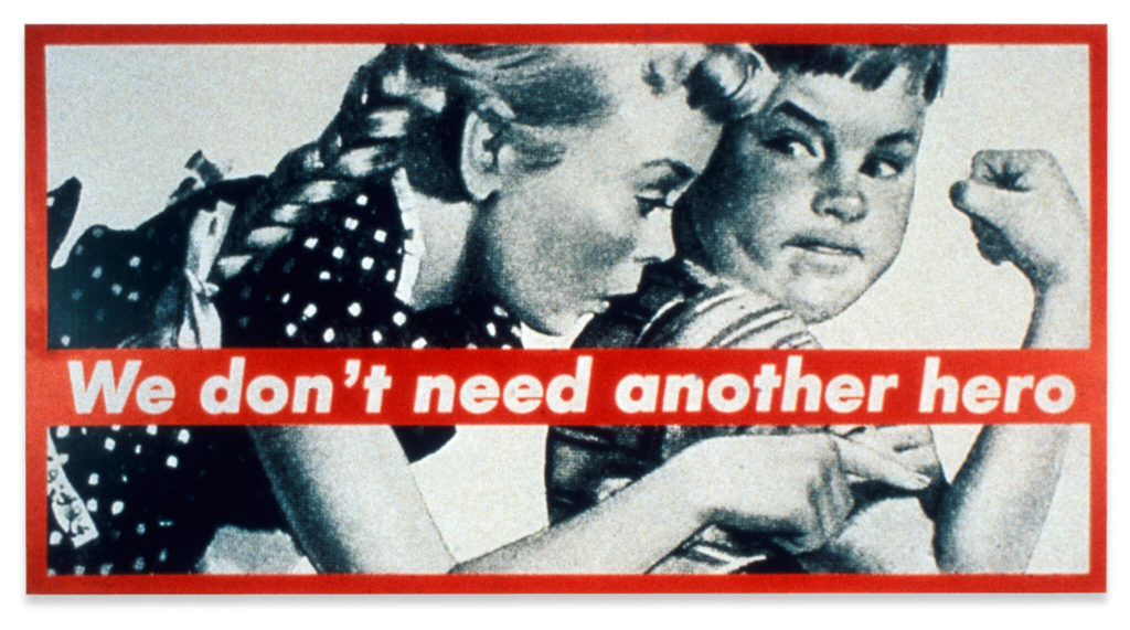 Barbara Kruger is a genius. Futura Bold Oblique.