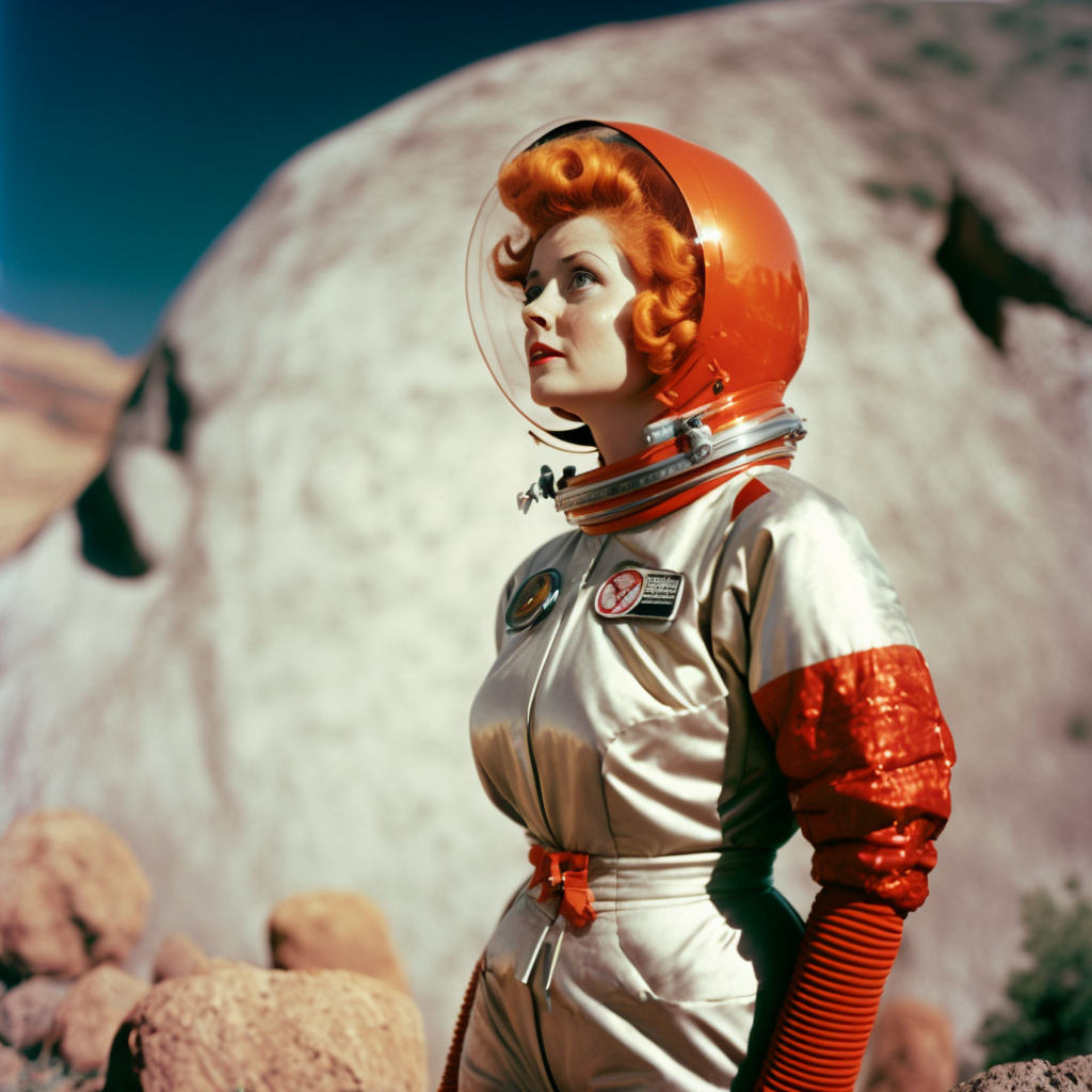 Lucille Ball in a space suit