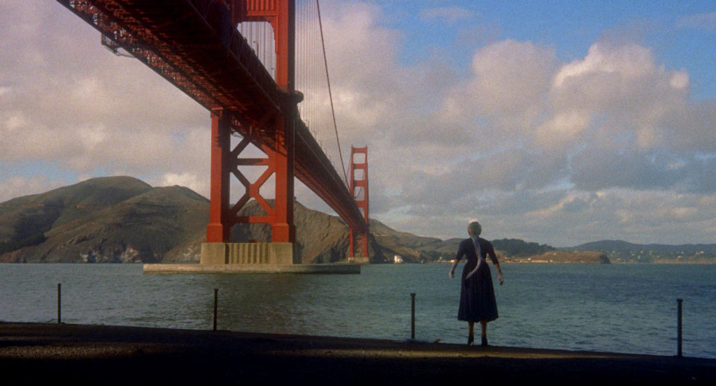 Kim Novak, about to jump into the drink under the Golden Gate Bridge. Color palettes